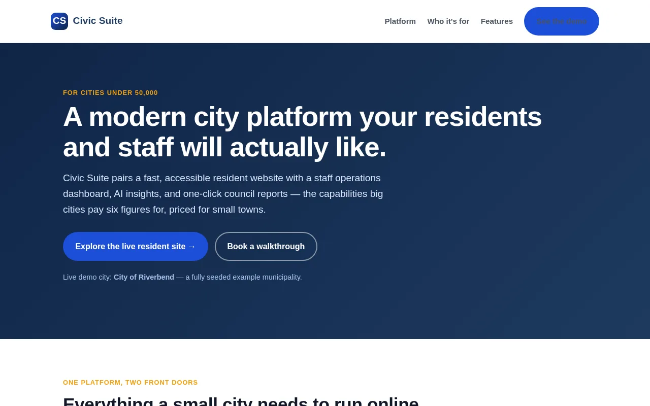 Civic Suite — site preview