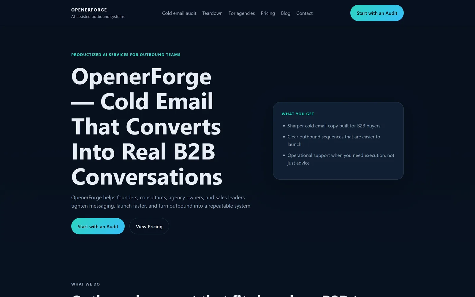 OpenerForge — site preview