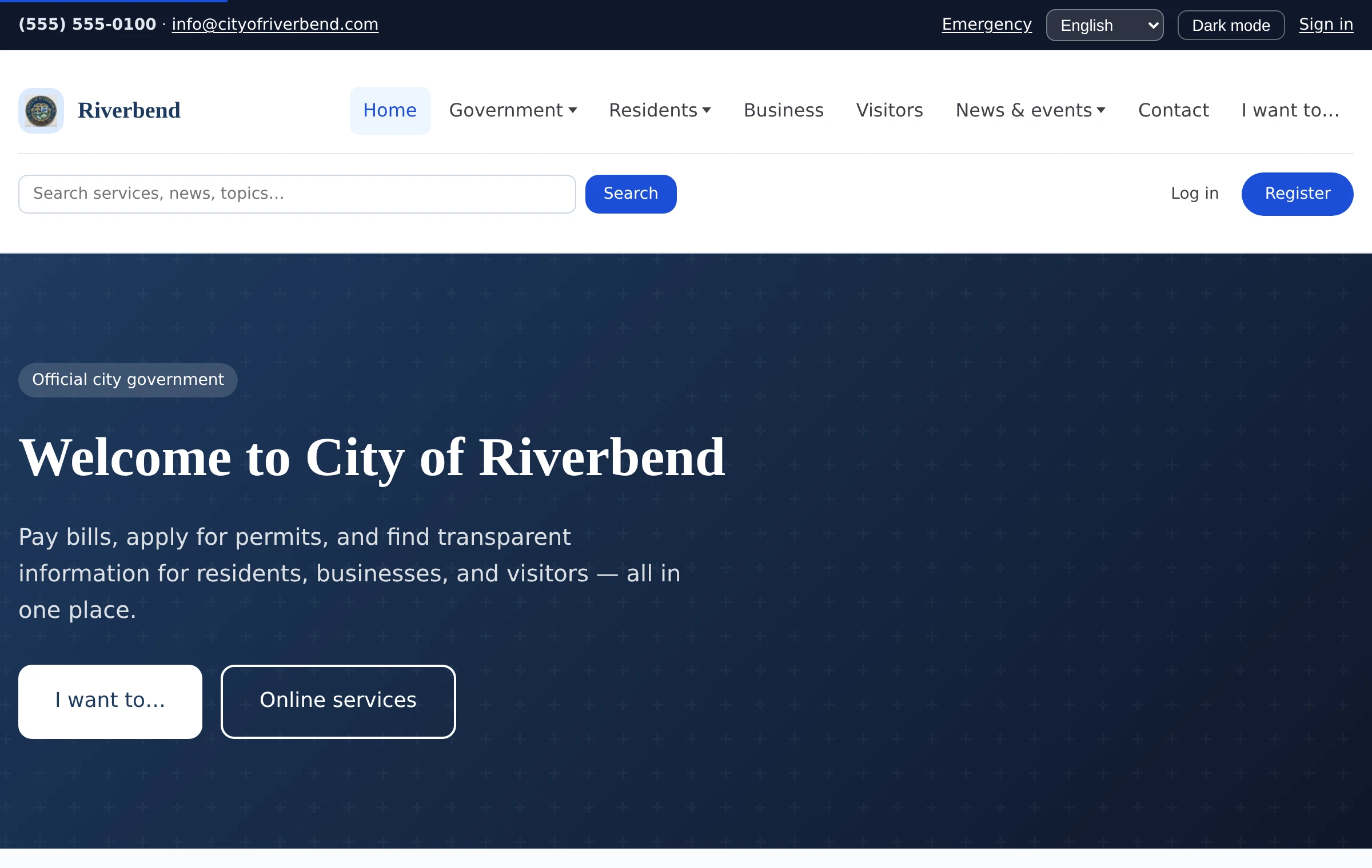City of Riverbend — demo municipal website